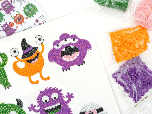 Diamond Painting Sticker - Søde monstre