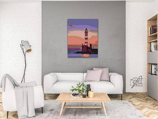 Paint by number - Fyrtårn