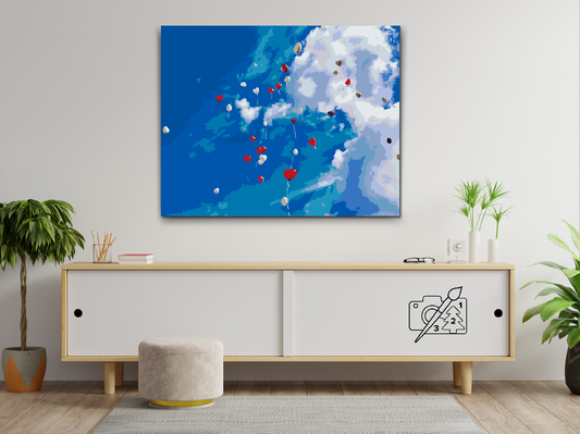 Paint by number - Himlen fuld af balloner
