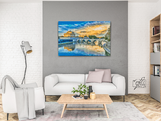 Diamond Paint - St. Angelo-broen i Rom