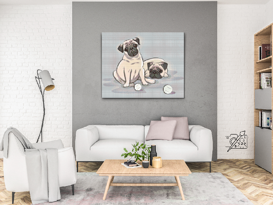 Diamond Paint - Mopser med små kugler