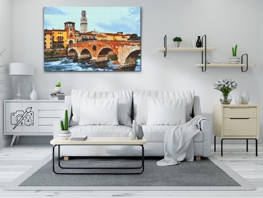 Diamond Paint - Stenbroen - Ponte Pietra, Verona