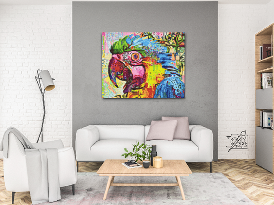 Diamond Paint - Farverig papegøje