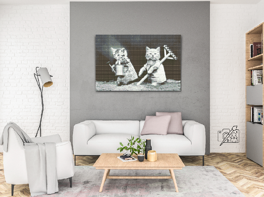 Diamond Paint - Katte i haven