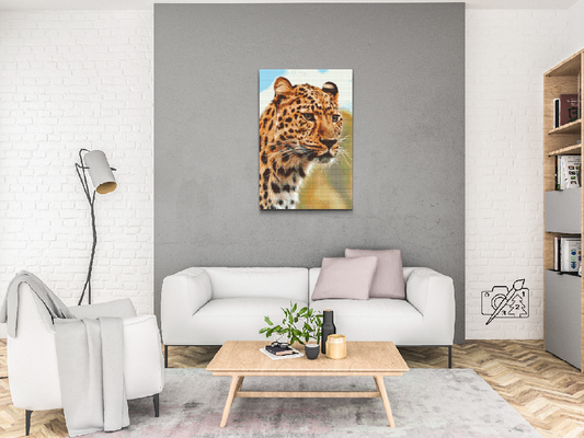 Diamond Paint - Leopardjagtudsigt