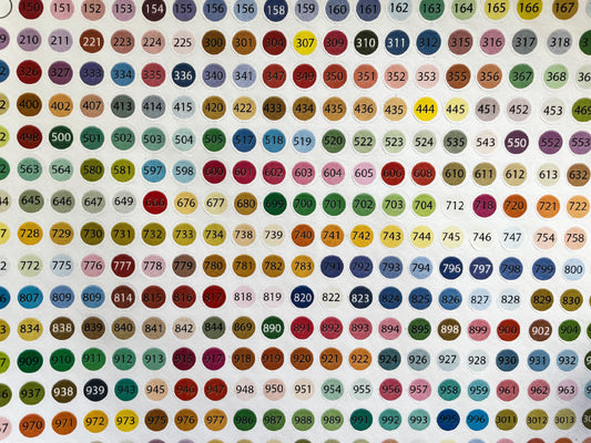 Hobby Tilbehør - Stickers til Diamond Painting – Farvekoder