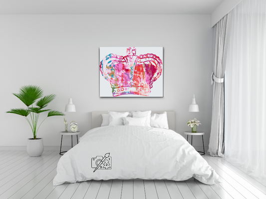 Paint by number - Farverig krone