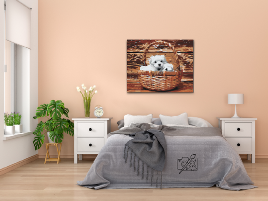 Paint by number - Hunde i kurven