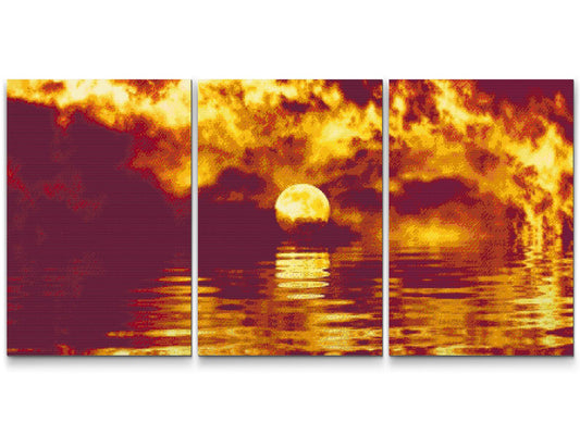 Diamond Paint - Fire Sunset (sæt af 3)