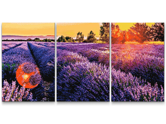 Diamond Paint - Lavendel Flowerbed (sæt af 3)