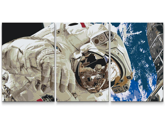 Paint by number - Astronaut (sæt af 3)