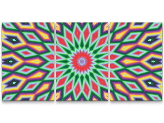 Paint by number - Farvet tekstur 7 (sæt af 3)