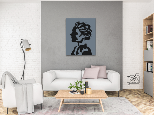 Paint by number - Silhuet af en kvinde 2