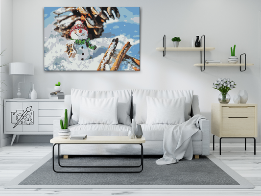 Paint by number - Smilende Snemand