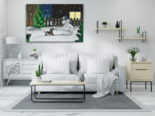 Paint by number - Snemand og hund