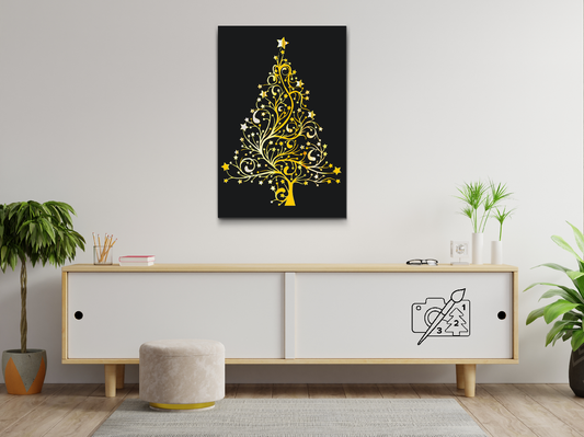 Paint by number - Stjernetræ