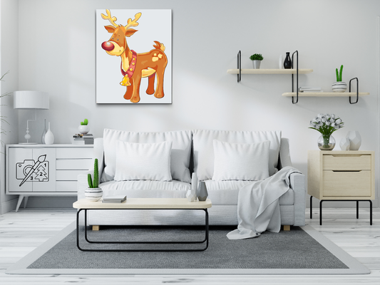 Paint by number - Rensdyr-Rudolf