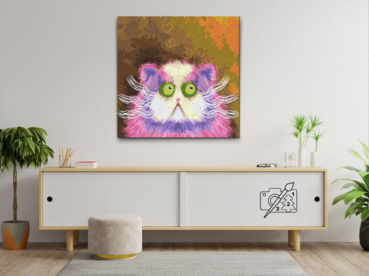Paint by number - Forvirret kat