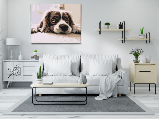 Paint by number - Sød hvalp