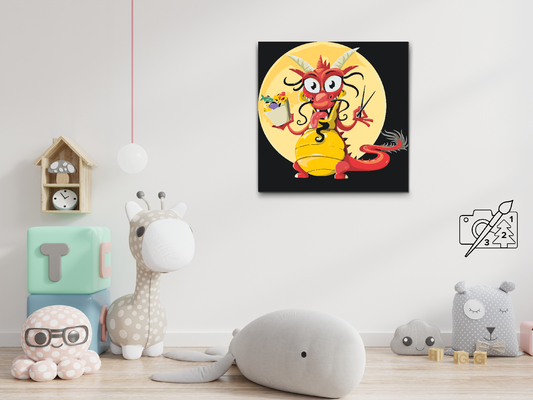 Paint by number - Sulten Drage