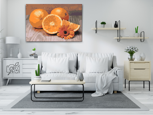 Paint by number - Citrusfrugter, appelsin