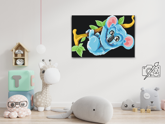 Paint by number - Blå Koala