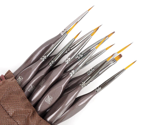 Hobby Tilbehør - Penselsæt - 12 stk. med pose til opbevaring