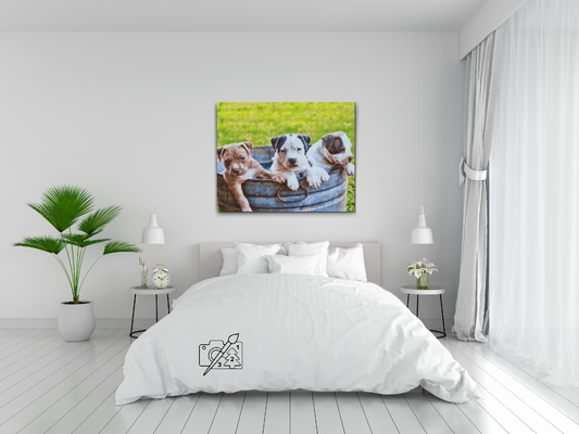 Diamond Paint - Tre hvalpe