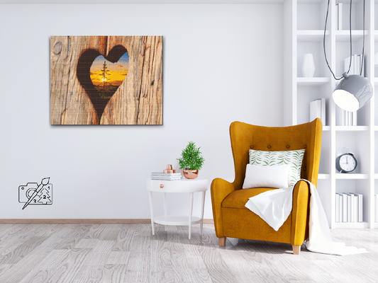 Diamond Paint - Træhjerte