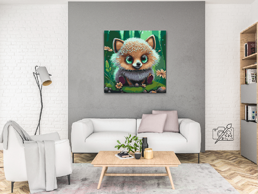 Paint by number - Grønøjet pindsvin