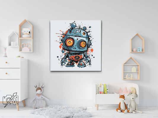 Paint by number - Sød robot