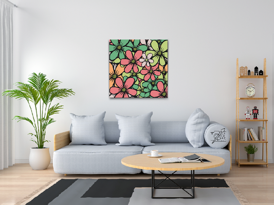 Paint by number - Pastellblomster