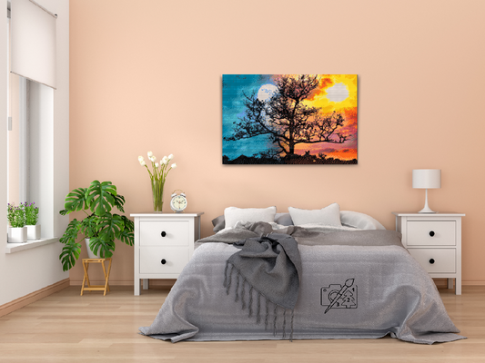 Diamond Paint - Måne og Sol