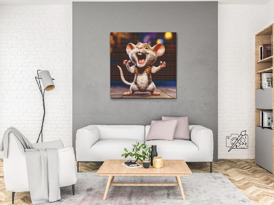 Diamond Paint - En syngende mus