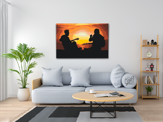 Paint by number - Guitarister ved Sunset