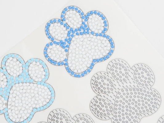 Diamond Painting Sticker - DIY Paws (9 stk, ingen diamanter)