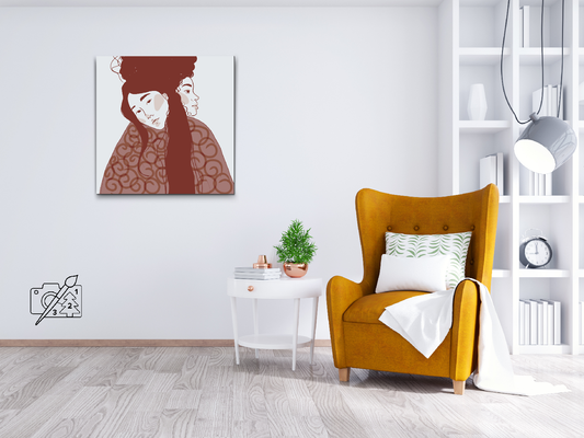 Paint by number - Kvinde med to ansigter