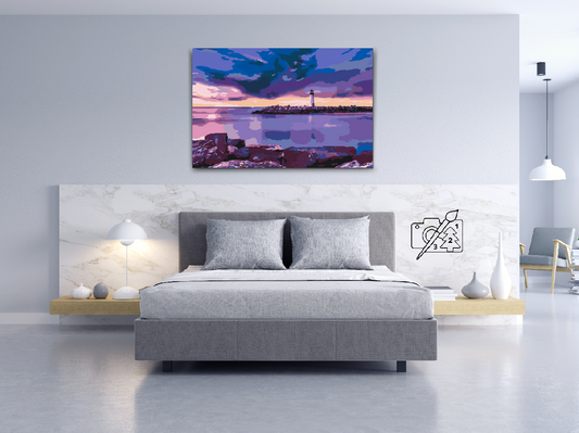 Paint by number - Fyrtårn i Santa Cruz