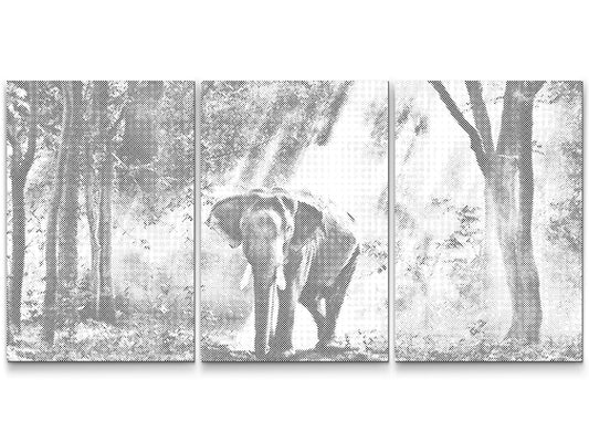 Dotting - Pragtfuld elefant i skoven (sæt af 3)