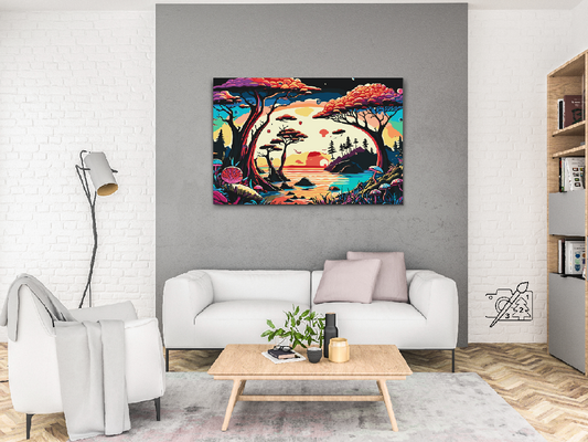 Paint by number - Skov fuld af svampe