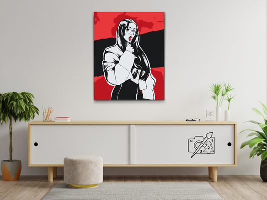 Paint by number - Rød Slikkepind