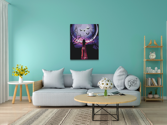 Paint by number - Den Mystiske Kvinde ved Fuldmåne