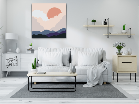 Paint by number - Boho-solnedgang