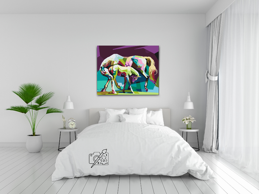 Paint by number - Farverige heste