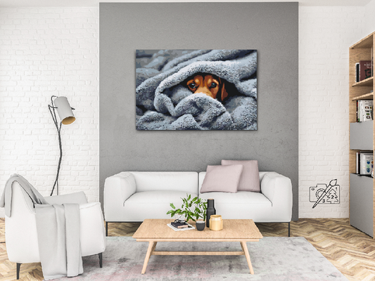 Paint by number - Hundeøjne under tæppet 2