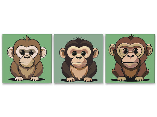 Paint by number - Aber (sæt af 3)