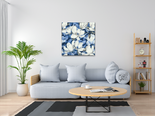 Diamond Paint - Blomsterbaggrund - magnolia