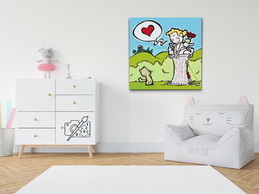 Paint by number - Amor og Kitty