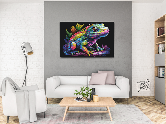 Paint by number - Flerfarvet leguan
