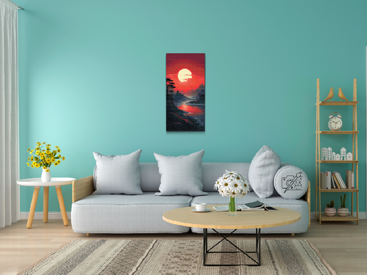 Diamond Paint - Rød solnedgang